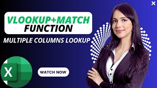 Multiple Columns Vlookup  VLookup with Match Function  Vlookup and Match in Excel  Vlookup Match [upl. by Assek]