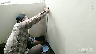 How to install floor tiles construction granite [upl. by Sevik]