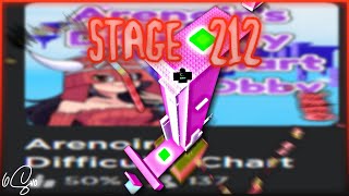 Stage 212 Walkthrough Arenoirs Difficulty Chart Obby [upl. by Hgiel127]