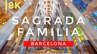 Inside the stunning Sagrada Familia  Barcelona  Full Tour in 8K exterior amp interior [upl. by Rehtse]