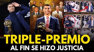 TRIPLE PREMIO para CRISTIANO RONALDO en los GLOBE SOCCER AWARDS 2024 • Se hizo JUSTICIA con HAALAND [upl. by Ehcram705]