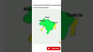 O TAMANHO BRASIL COMPARADO AOS OUTROS PAISES brasil EUROPE russia [upl. by Jaunita]