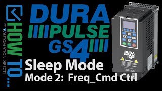 GS4 VFD Sleep Mode 2  PID Frequency Cmd Controlled from AutomationDirect [upl. by Aaron495]