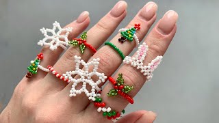 5 NEW YEAR IDEAS FOR BEAD RINGS 2024 [upl. by Abdel]