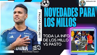 FALCAO DE NUEVO A MILLONARIOS SU REHABILITACIÓN  DETALLES DEL PARTIDO DE MILLONARIOS VS PASTO [upl. by Ohploda]