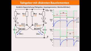 DIGITALTECHNIK  TUTORIAL 08 Taktgeber Astabile Kippschaltung [upl. by Curkell]