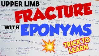 UPPER LIMB FRACTURE WITH EPONYMS  TRICK TO LEARN💥MPT ENTRANCE EXAM  MUST WATCH 💥💥 [upl. by Narik564]