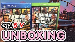 Grand Theft Auto V GTA 5 PS4  Xbox One Unboxing [upl. by Devonna]