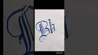 Letter B in chisel marker Calligraphy brushpencalligraphy artcalligraphy shorts shortsvideo [upl. by Coy]