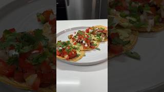 Chicken adobo tacos with a avocado lime crema for dinner today tacos chickentacos tacorecipes [upl. by Winzler]