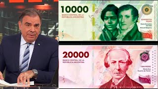 SE VIENEN BILLETES DE 10000 Y 20000 El Banco Central aprobó la emisión [upl. by Esilehc]