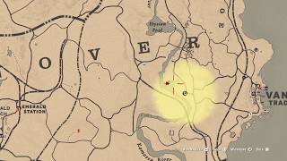 RDR2 Online  Southern Ranaoke Kamassa River and Van Horn Trading Post Treasure Location Map Rank 5 [upl. by Mel]