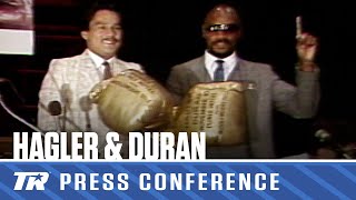 Marvin Hagler amp Roberto Durans Legendary NYC Press Conference  BOXING THROWBACK [upl. by Mcnalley356]