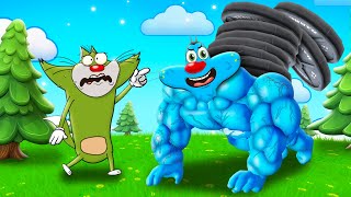 Roblox Oggy Become Super Stronger In Weight Lifting With JacK [upl. by Jamima11]