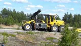 Nordverk motorgrader with slagkraft Buskröjare  Bushcutter [upl. by Eirrek]