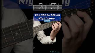 You Shook Me All Night Long  ACDC  INTRO TABS Tutorial  Dr Guitar [upl. by Llerrod]