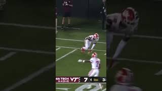 Interception of the year  interception ncaaf ncaafootball virginiatech subscribe football [upl. by Hoo]