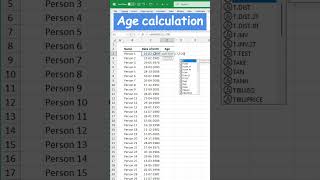 Excel Age Calculation in 5 Seconds தமிழில்  DATEDIF Function [upl. by Ynej237]