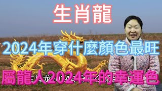 生肖屬相龍！屬龍人在2024年穿什麼顏色最旺？生肖屬龍人2024年幸運色是什麼！本期視頻講述2024生肖龍！運勢 顏色 風水 2024 [upl. by Leugar612]