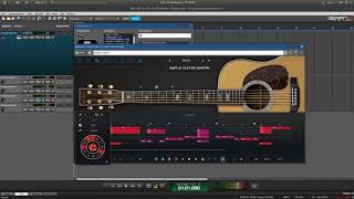 Ample Sound  Ample Guitar M III 2019 in Ubuntu wine [upl. by Ki707]