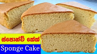 How to Make Fluffy Vanilla Sponge Cake  ස්පොන්ච් කේක්  Sponge Cake  Super soft cake recipe [upl. by Pendergast]