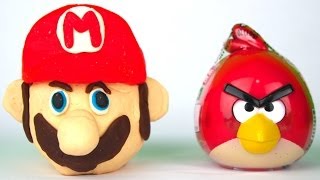 Playdoh Mario Surprises Disney Eggs and More [upl. by Cath]