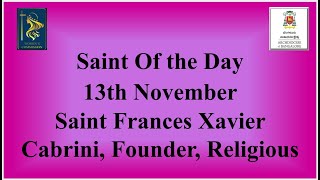 Saint Frances Xavier Cabrini [upl. by Rudd]