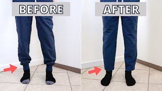 How To Remove Elastic Cuffs From Jogger Pants  Step by Step Tutorial [upl. by Holder980]