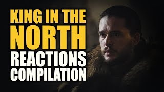 Game of Thrones KING IN THE NORTH Reactions Compilation [upl. by Tahp184]