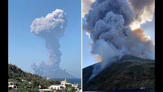 Powerful Stromboli Volcanic Eruption  Quakes in North Alaska and Yellowstone Too [upl. by Barhos216]