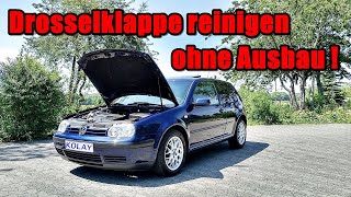 Golf 4 Drosselklappe reinigen ohne Ausbau   Anleitung [upl. by Inessa127]