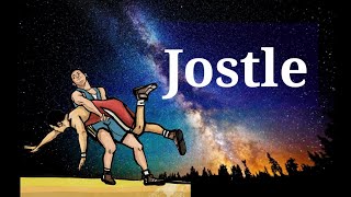 Jostle Meaning in Hindi  MnemonicEtymologyPronunciationUse in a SentenceAntonymSynonym [upl. by Ahsiram657]