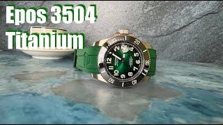 Epos 3504 Titanium  A Beautiful Swiss Made Divers Watch in Titanium [upl. by Atiluap]