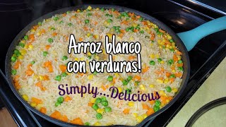 Arroz blanco con verduras👌 [upl. by Elocaj]