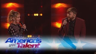 Evie Clair and James Arthur Sing A Stunning Duet  Americas Got Talent 2017 [upl. by Artened]