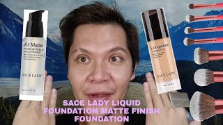 SACE LADY LIQUID FOUNDATION MATTE FINISH WATERPROOF ULTRAHD MAKEUP  mike88 vlogs [upl. by Clare346]