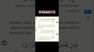 Al Zalzalah 7  8 alzalzalah hafalanalquran videoislami viralshorts KhansaNurAisyahxp8vc [upl. by Inga]