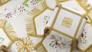 Chalice Covers and Veil with Lilies Embroidery [upl. by Mommy]