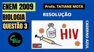 🔴ENEM 2009  BIOLOGIA  QUESTÃO 3 – HIV E VACINA  Estimase que haja atualmente no mundo 40 [upl. by Halimeda]