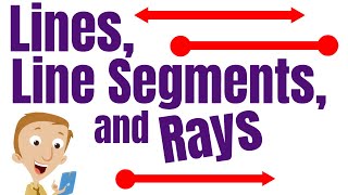 Lines Line Segments and Rays for Kids [upl. by Korwun509]