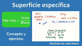 Superficie específica  Mecánica de suelos básica [upl. by Yauqaj489]