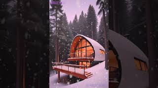 Winter Forest Haven  Cozy Cabin and Relaxing Melodies WinterCabinForestRetreatRelaxingMusic [upl. by Ennaehr]