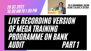 Bank Audit HIghlights Mega Training Programme [upl. by Raynah]