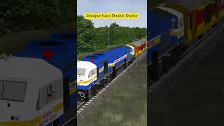 DOUBLE DECKER 🚂 msts train indiantrainsimulator railfans shorts shortsfeed youtube gaming [upl. by Eirrotal]