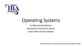 Threads and Concurrency Part 22 Sukkur IBA University [upl. by Venetia]