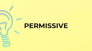 What is the meaning of the word PERMISSIVE [upl. by Ayouqes311]