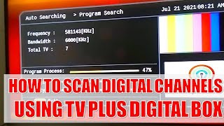 HOW TO SCAN DIGITAL TV CHANNELS USING TV PLUS DIGITAL BOX [upl. by Reger]