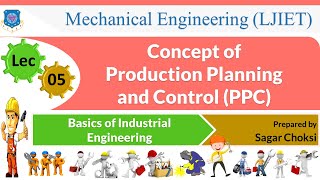 L 05 Concept of Production Planning and ControlPPC  Basics of Industrial Engineering  Mechanical [upl. by Nagyam]