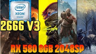 Xeon E5 2666 v3  RX 580 2048SP  16GB RAM  Benchmark  5 jogos [upl. by Htesil]