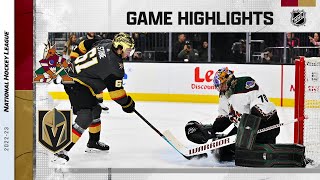 Coyotes  Golden Knights 1221  NHL Highlights 2022 [upl. by Ynattirb303]